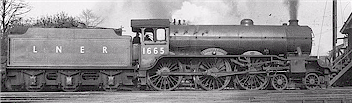 A LNER B17 4-6-0 Locomotive of a type once used at Staithes