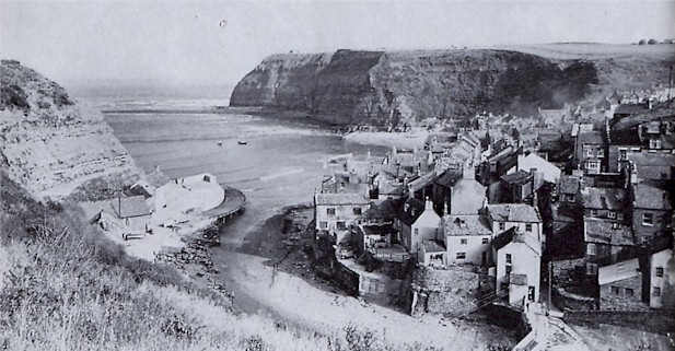 Staithes taken in the 1960's from the top of Cow Bar Bank