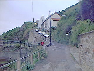 A view up Cow Bar Bank from Cow Bar Lane, Staithes.