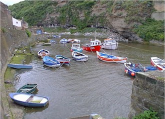 A view of the upper beck at high tide taken from the foot bridge