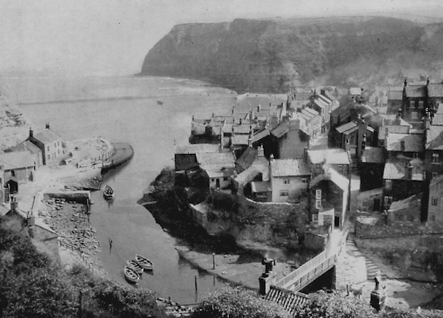 Staithes taken in the 1940's from the top of Cow Bar Bank