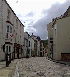 Looking down the lower section of the High Street towards the harbour