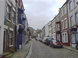 Looking back up the upper section of the High Street